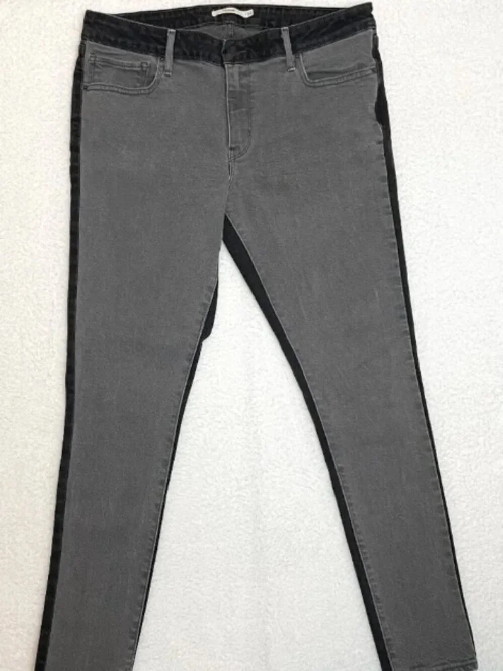 Levi’s 711 Skinny Jeans Grey & Black Two Tone Color, Women’s SZ W30 L32